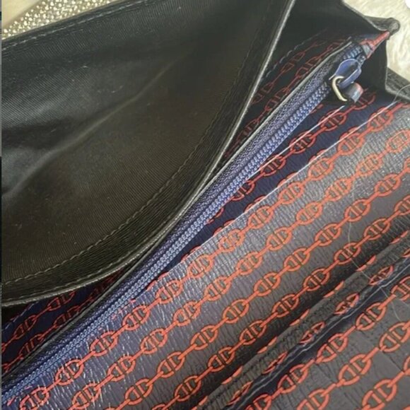 Gucci Black Long Wallet with Orange Horse Bit Pattern w/COA - Picture 15 of 16